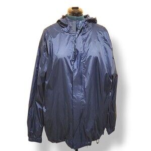 ICEBURG OUTERWEAR Blue Full Zip Hooded Lagan Look  Rain Jacket  Women's …